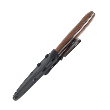 Bordertown Blades E. Parker AEB-L Blade Natural Canvas Micarta View 7