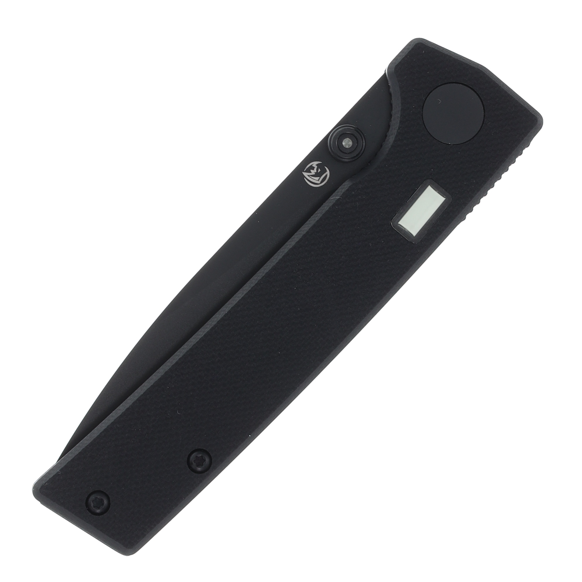 Glow Rhino Fermi Linerlock Folding Knife (Black Thumb Stud) FERMI-Z-G10-Z-D2-XG-ZG View 3