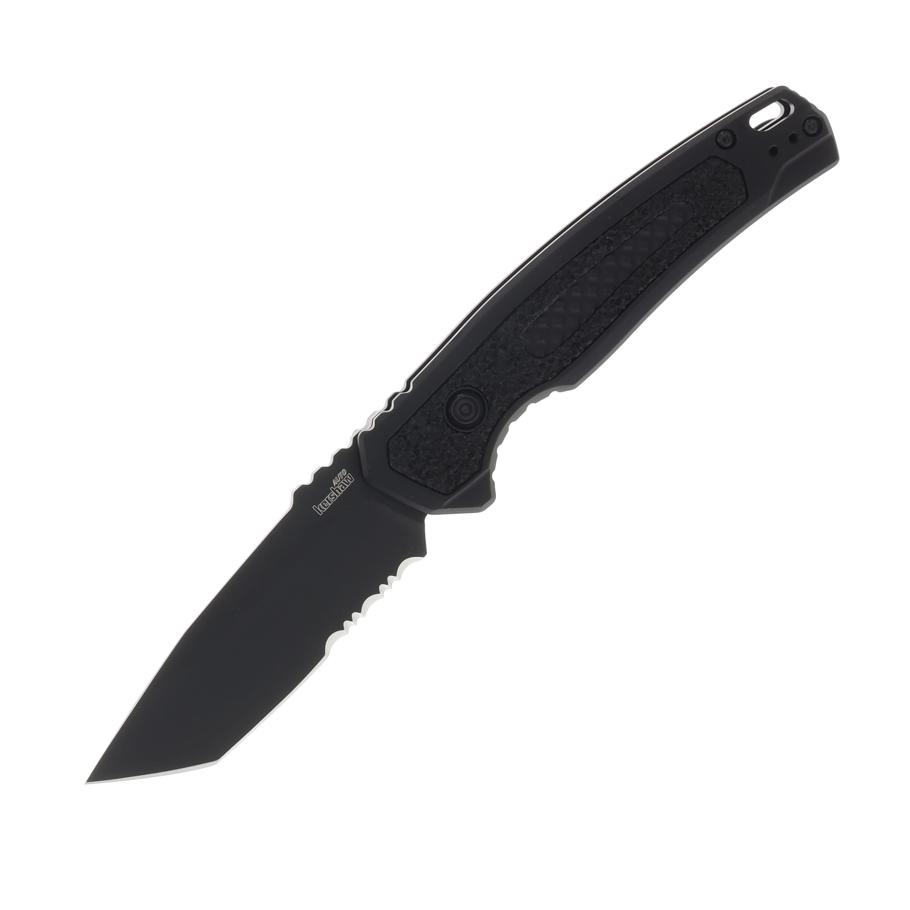 Kershaw Launch 16 Automatic Knife (Serrated, Black Aluminum Handle) AUKS7105 View 1