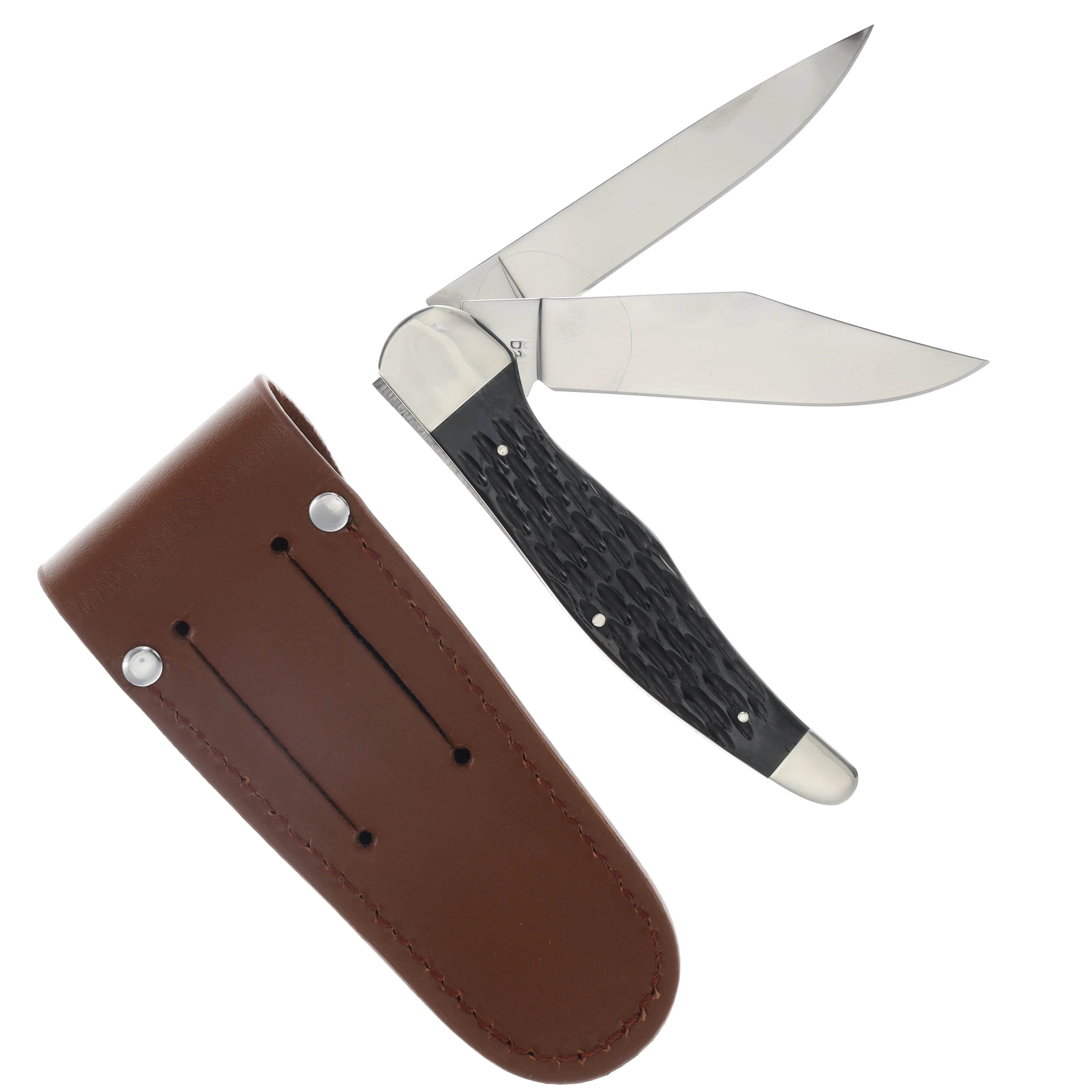 Boker Folding Hunter Series 2.0 Traditional Pocketknife Jigged Black Bone BK110837 View 2