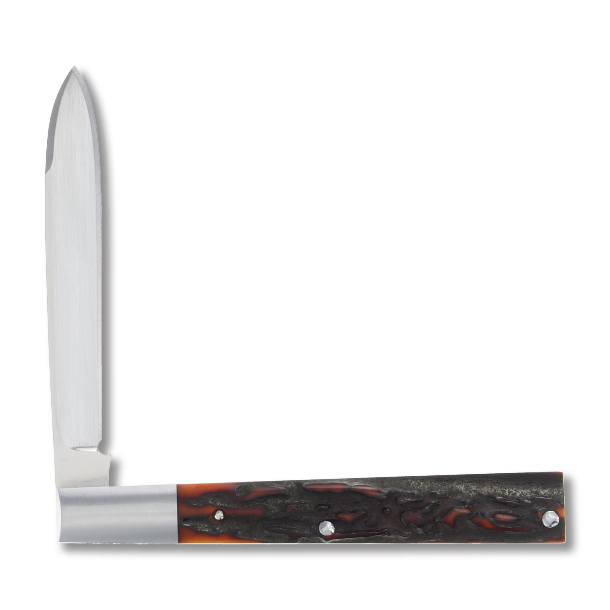 B House Custom Knives Sambar Stag Amber Doctor's Knife (2023 Blade Show Edition) BHCK001 View 3