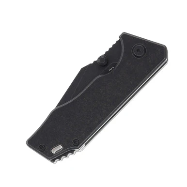Something Obscene J Cape Mini Folding Knife Black 20CV/Murdered Out Titanium View 8