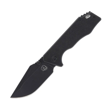 Something Obscene J Cape Mini Folding Knife Black 20CV/Murdered Out Titanium View 1