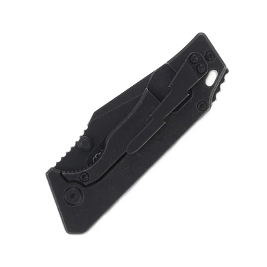 Something Obscene J Cape Mini Folding Knife Black 20CV/Murdered Out Titanium View 7