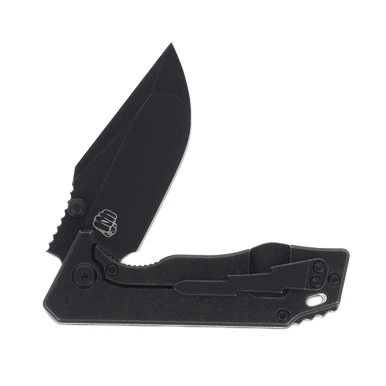 Something Obscene J Cape Mini Folding Knife Black 20CV/Murdered Out Titanium View 6