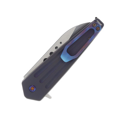 Medford Nosferatu Folding Knife Tumbled Spear Point/Flamed Titanium MK210STQ-38A3-TFCF-BN View 7