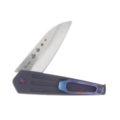 Medford Nosferatu Folding Knife Tumbled Spear Point/Flamed Titanium MK210STQ-38A3-TFCF-BN View 6