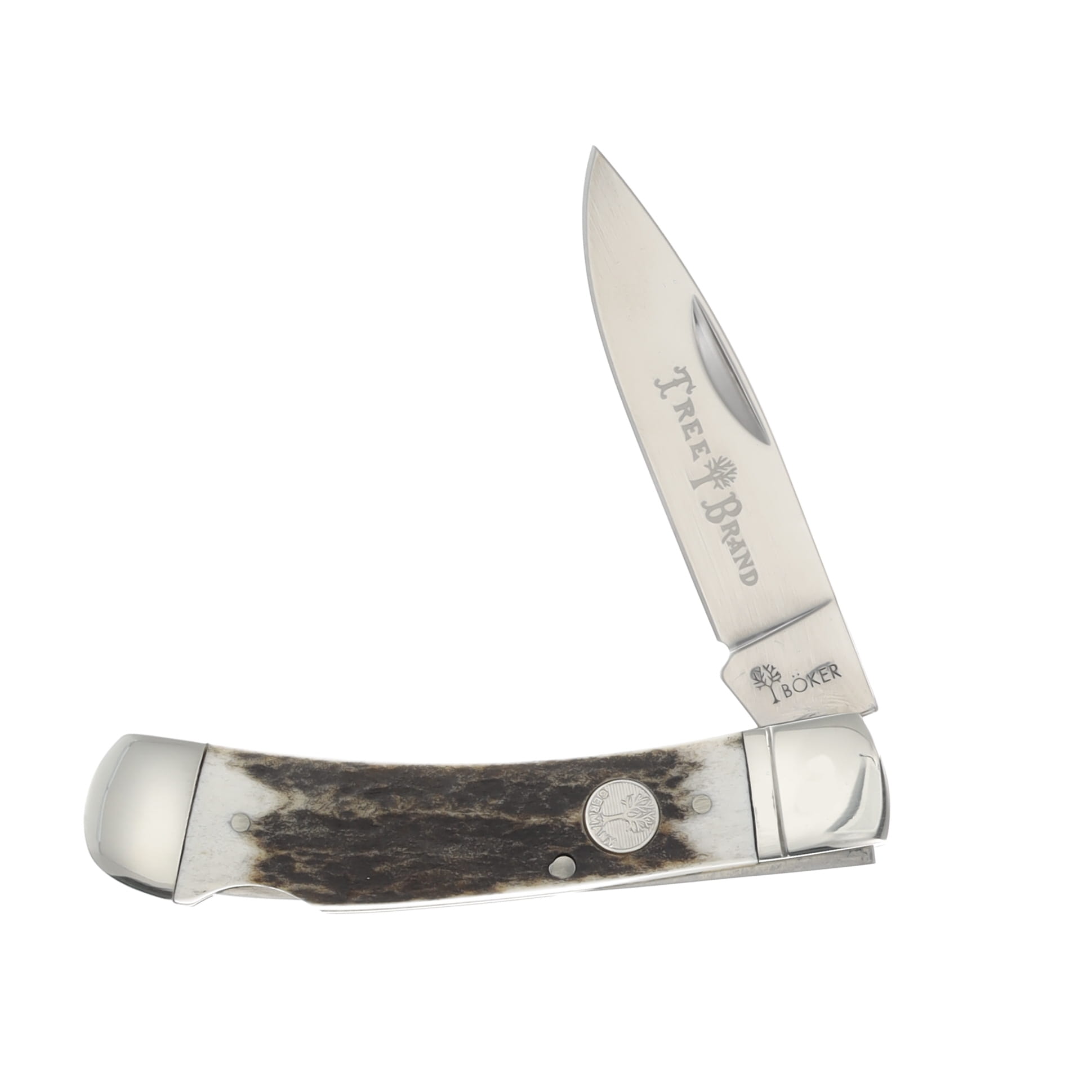 Boker Gentleman Traditional Series 2.0 Pocketknife 2.95in Plain Stag Lockback BK110819ST View 2