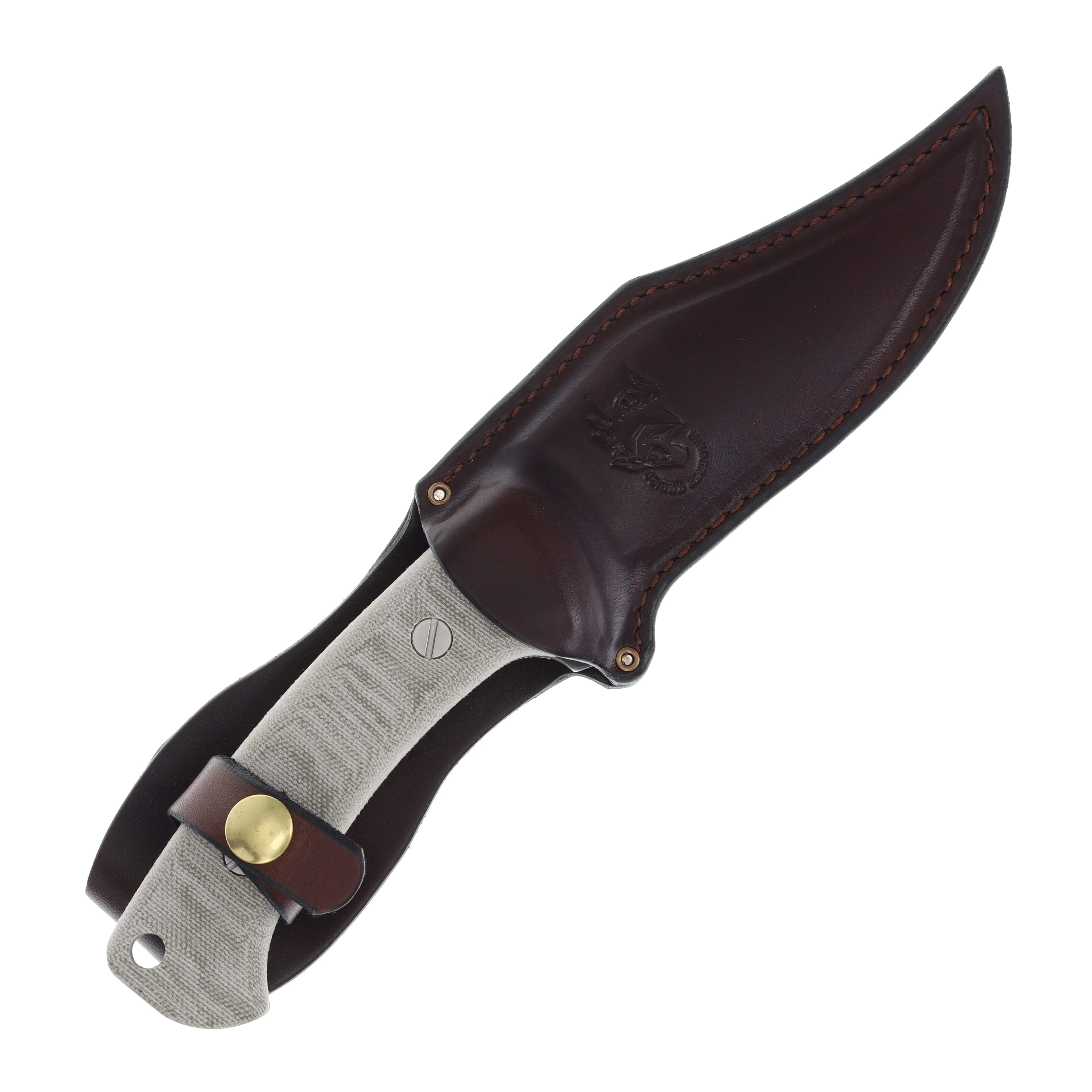 Hinderer The Ranch Bowie Battle Black DLC Olive Drab Green Micarta 5.25In CPM 3V Steel Clip Point KRANBOW3VDBBOD View 5