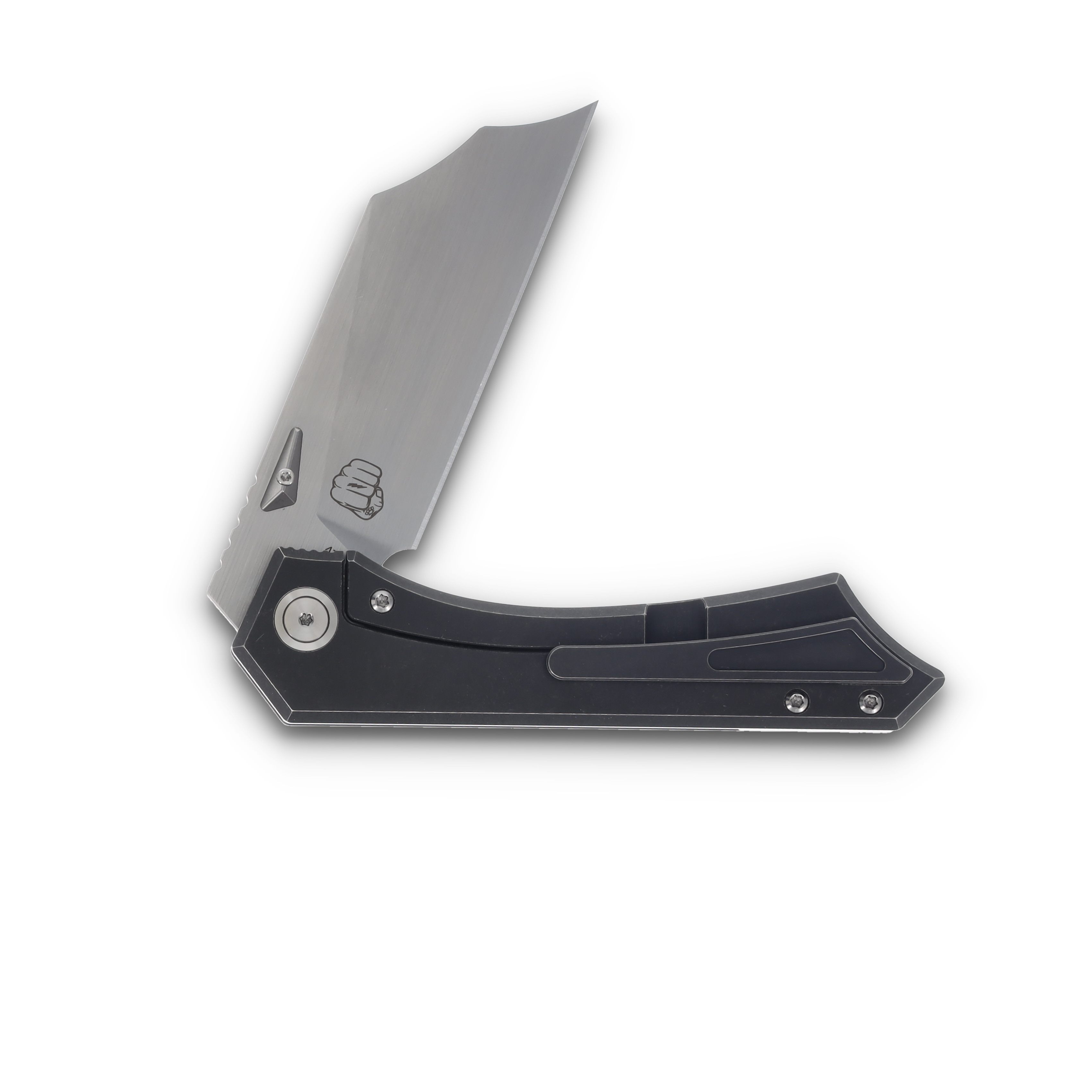 Something Obscene LEK Black /Double Bevel Satin Blade 20CV Steel SO004 View 4