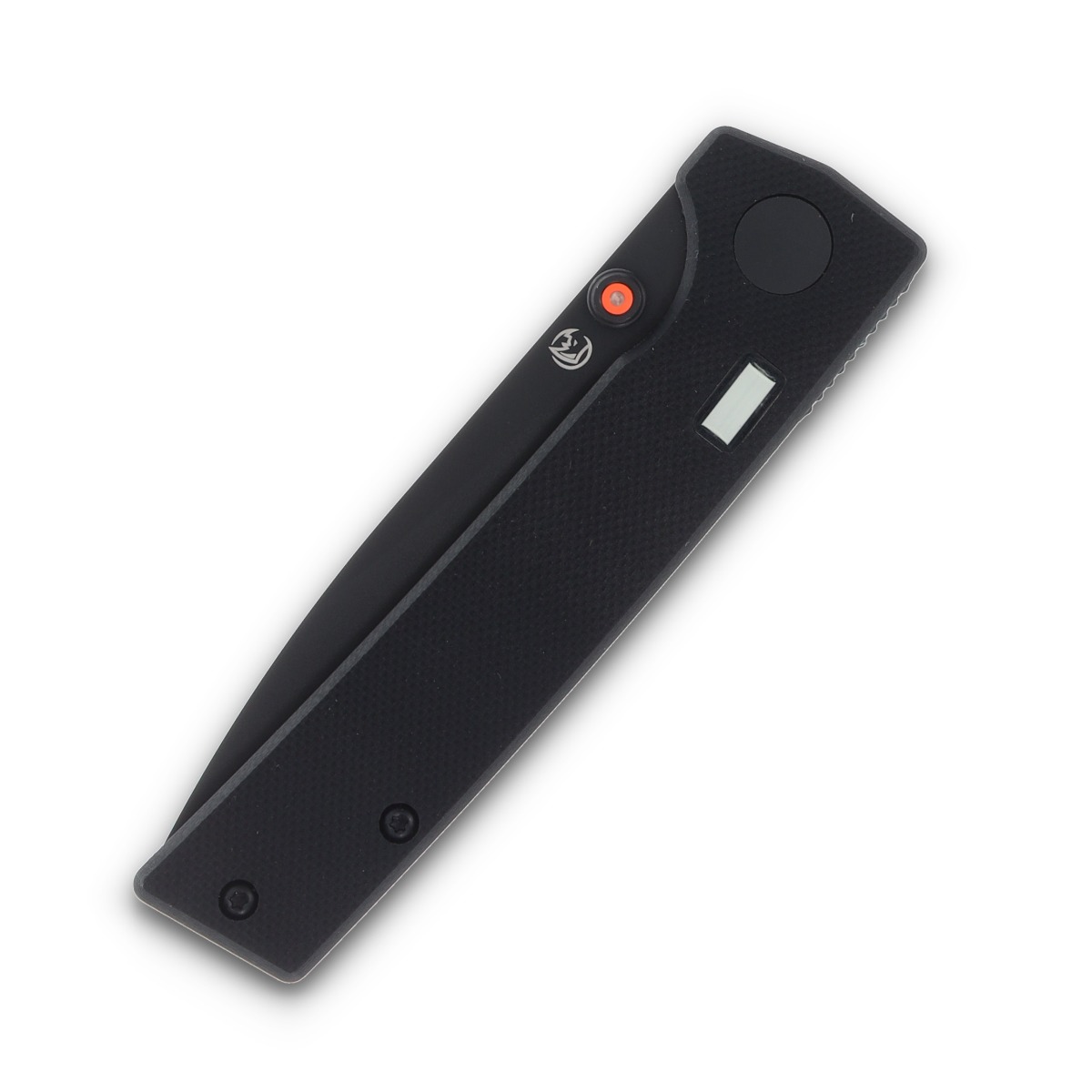 Glow Rhino Fermi Folding Knife Black PVD D2 with Orange Glow Stud/Black G-10 FERMI-Z-G10-Z-D2-XG-OG View 6