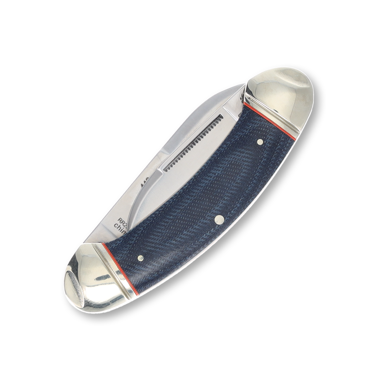 Rough Ryder Faded Blue Jeans Bow Canoe Folding Knife RR2374 View 4