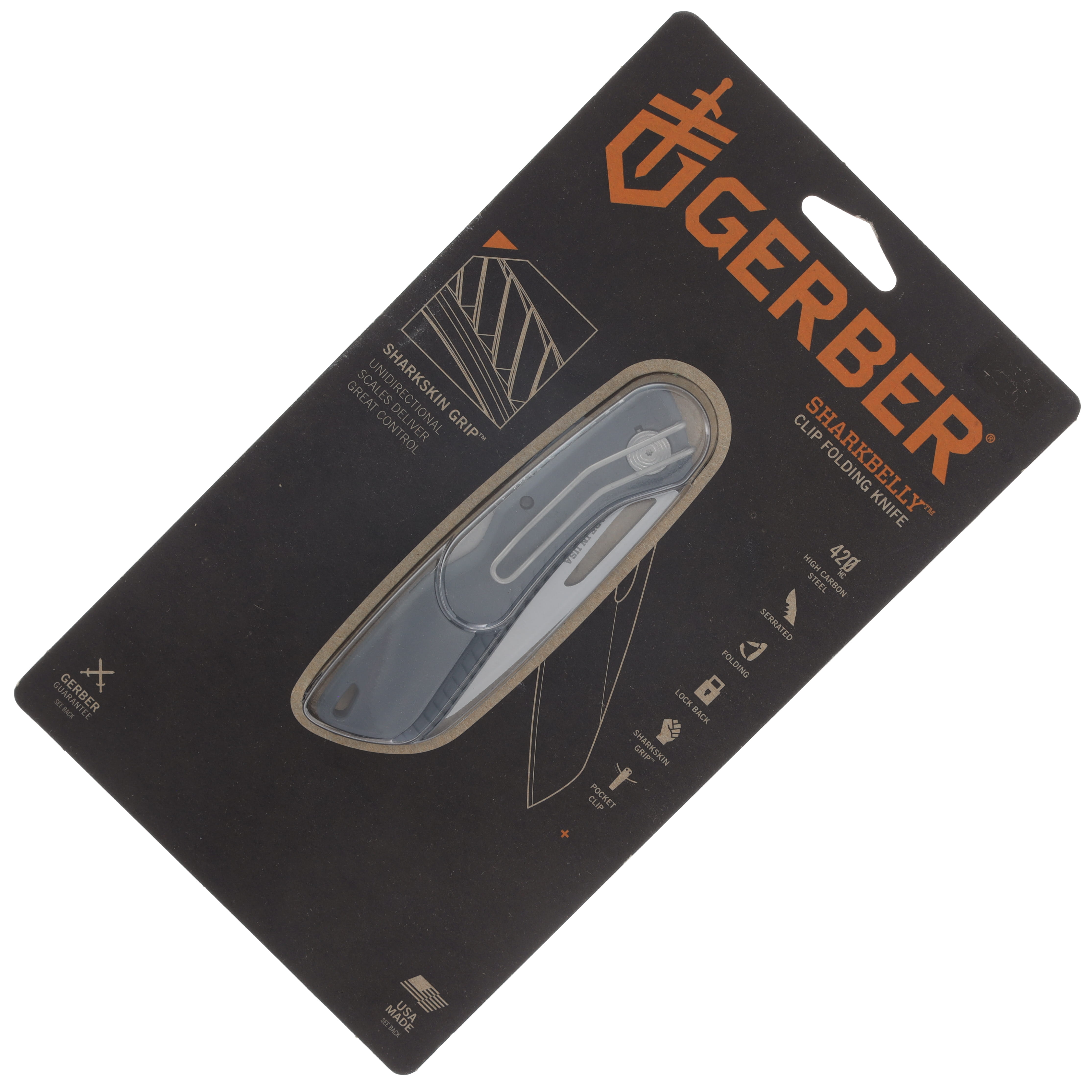 Gerber Skarkbelly Lockback Folding Knife (Partially Serrated, Gray) G3216 View 8