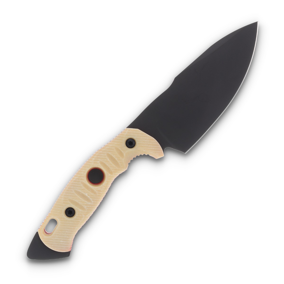 Fobos Alaris 3V Fixed Blade Ivory/Red 5" Black FOB043 View 2