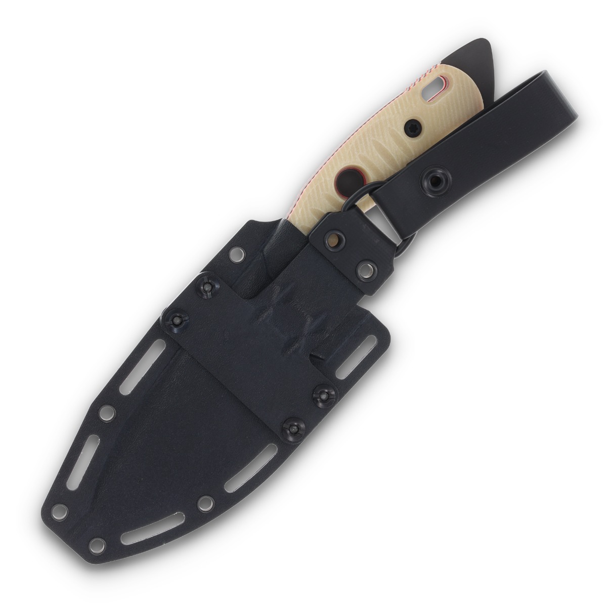 Fobos Alaris 3V Fixed Blade Ivory/Red 5" Black FOB043 View 7