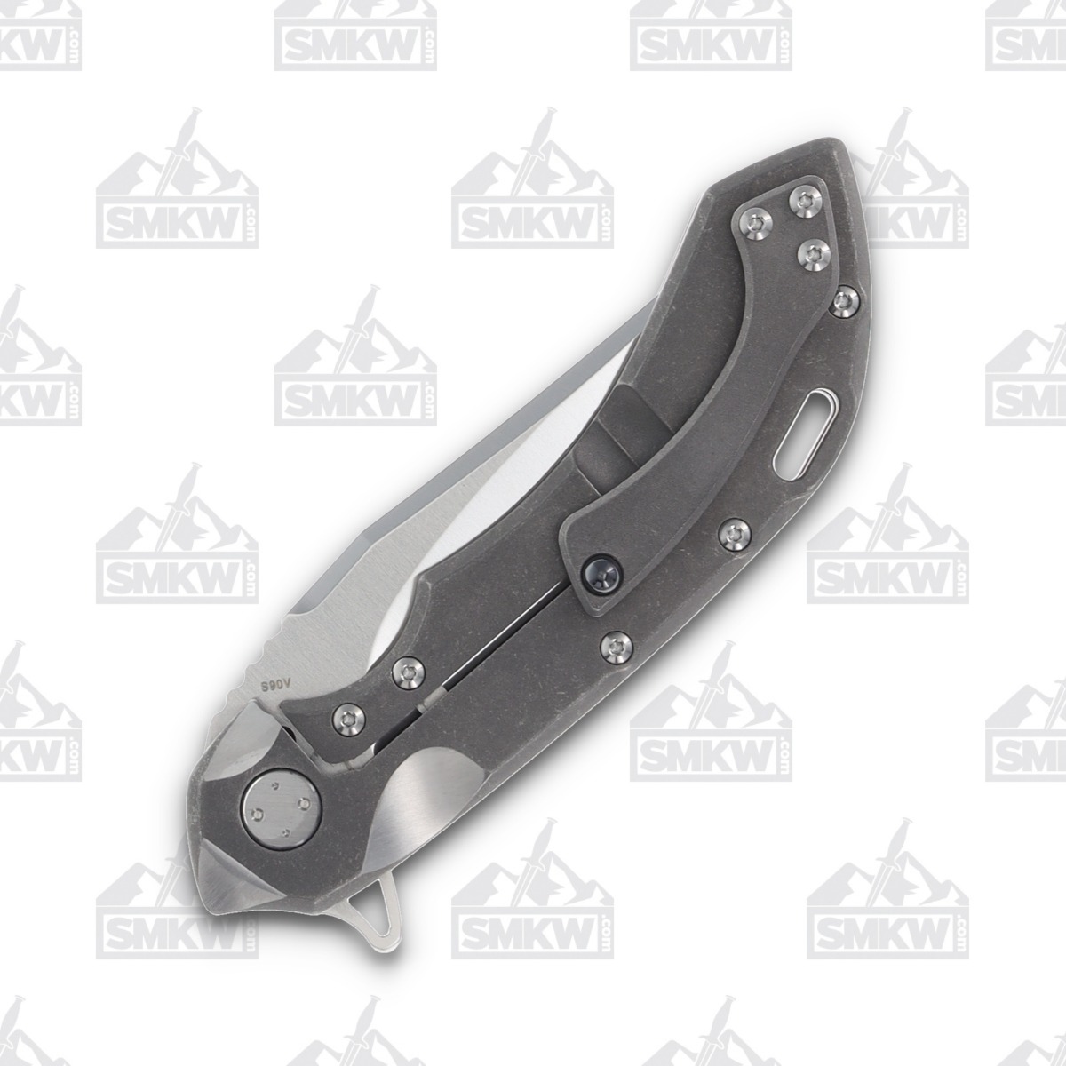 Olamic Wayfarer 247 Folding Knife T-108B Bowie (Dark Wash, Satin Wave) T108B View 6