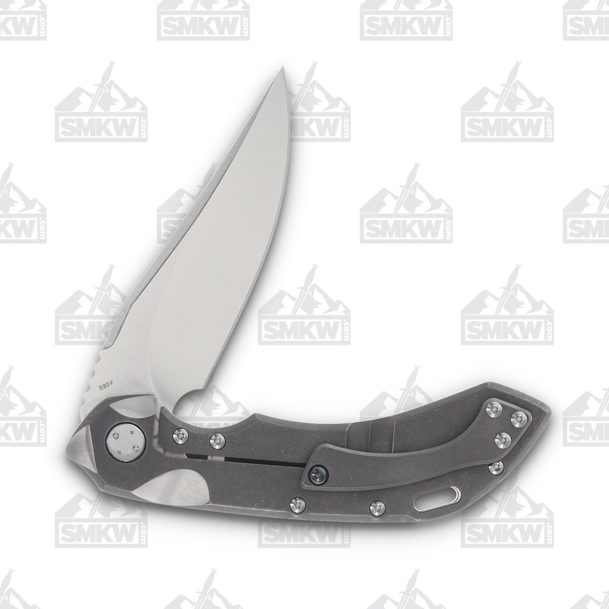 Olamic Wayfarer 247 Folding Knife T-108B Bowie (Dark Wash, Satin Wave) T108B View 4
