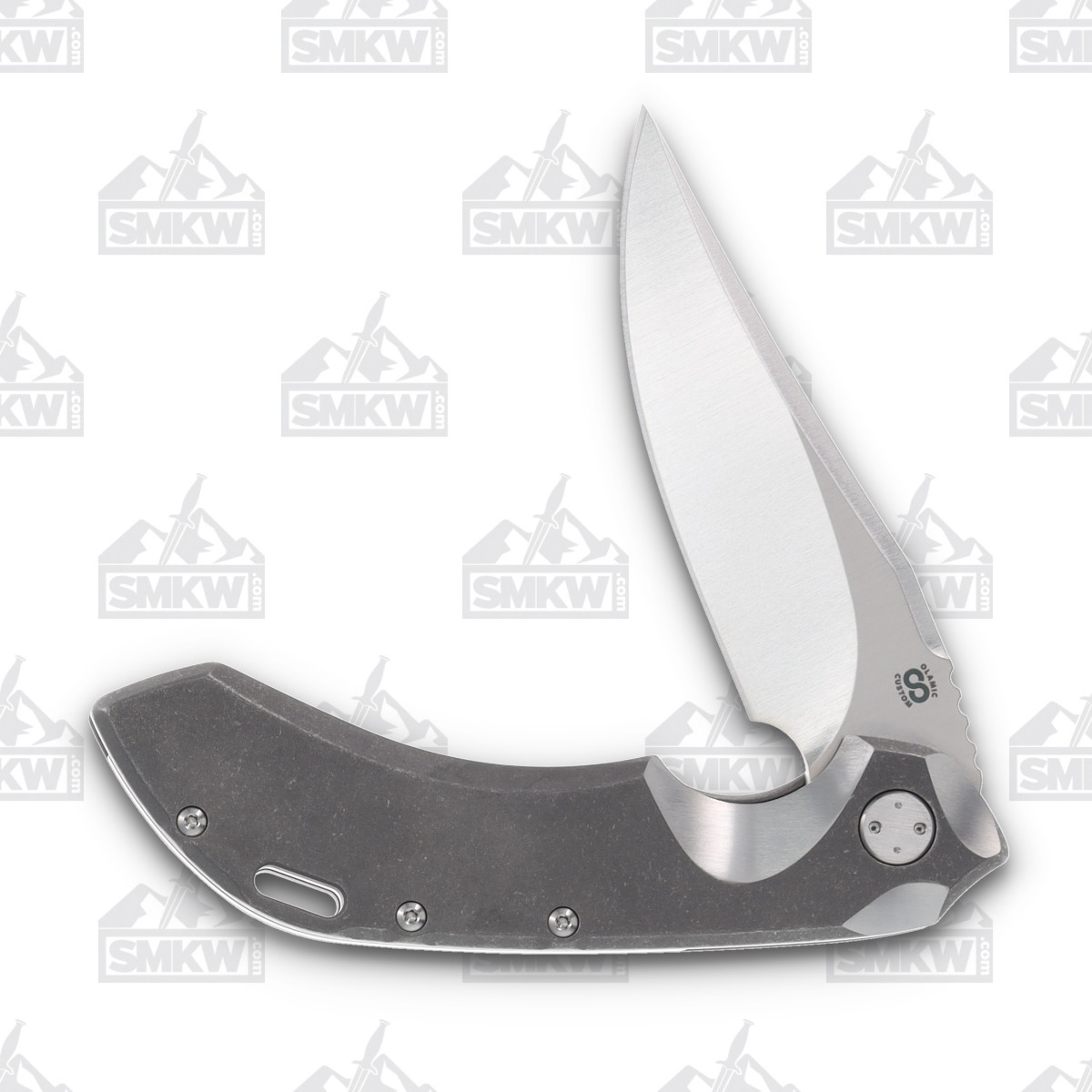 Olamic Wayfarer 247 Folding Knife T-108B Bowie (Dark Wash, Satin Wave) T108B View 3
