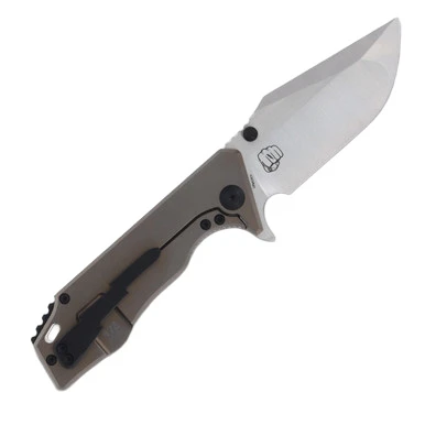 Something Obscene J Cape Bronze 3.5in Plain Satin Drop Point