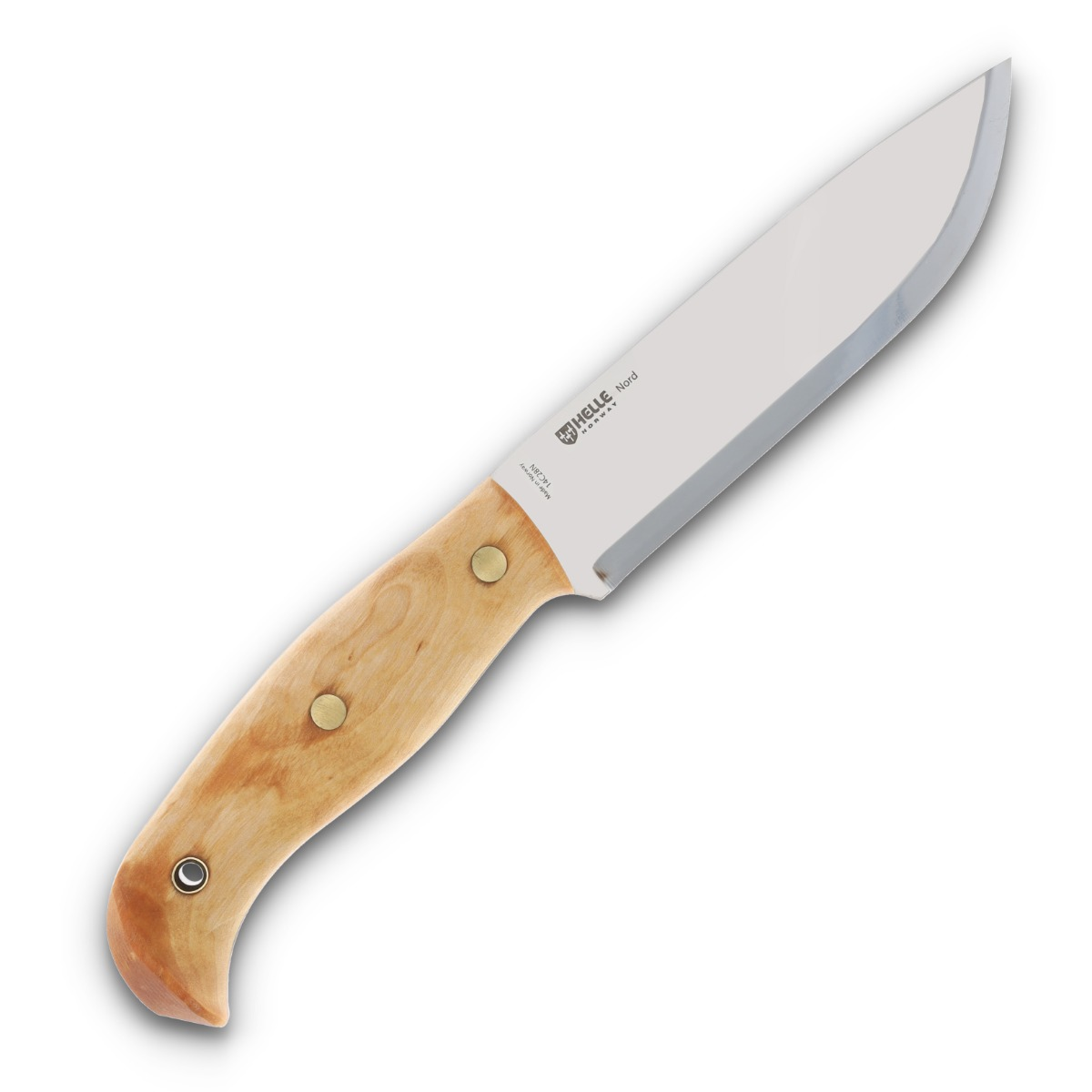 Helle Knives Helle Nord Fixed Birch Wood 5.79 In Sandvik 14C28N Scandi Drop Point HF670 View 2