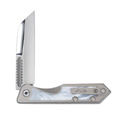 Heretic Jinn Slip Joint Folding Knife Titanium with Mother of Pearl Inlay JINNMOP View 6