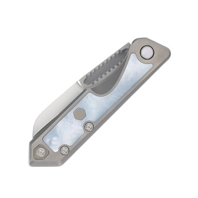Heretic Jinn Slip Joint Folding Knife Titanium with Mother of Pearl Inlay JINNMOP View 7