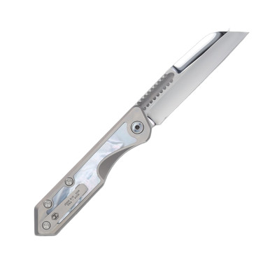 Heretic Jinn Slip Joint Folding Knife Titanium with Mother of Pearl Inlay JINNMOP View 2