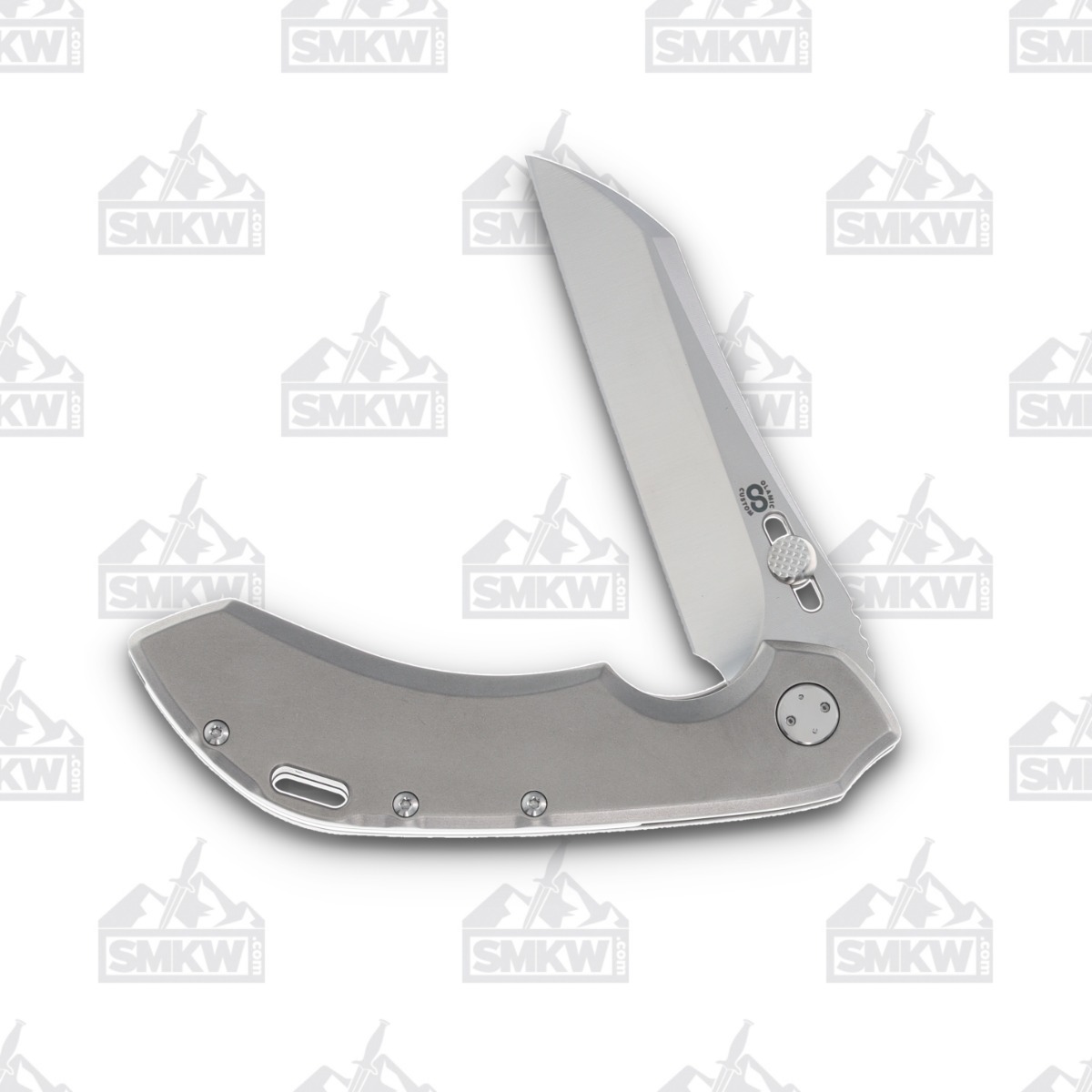 Olamic Wayfarer 247 Folding Knife T-095W Wharncliffe (Satin, Light Blast) T095W View 3