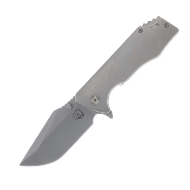 Something Obscene J Cape V4 Gray 3.5in Plain Gray Bead Blast Drop Point View 1