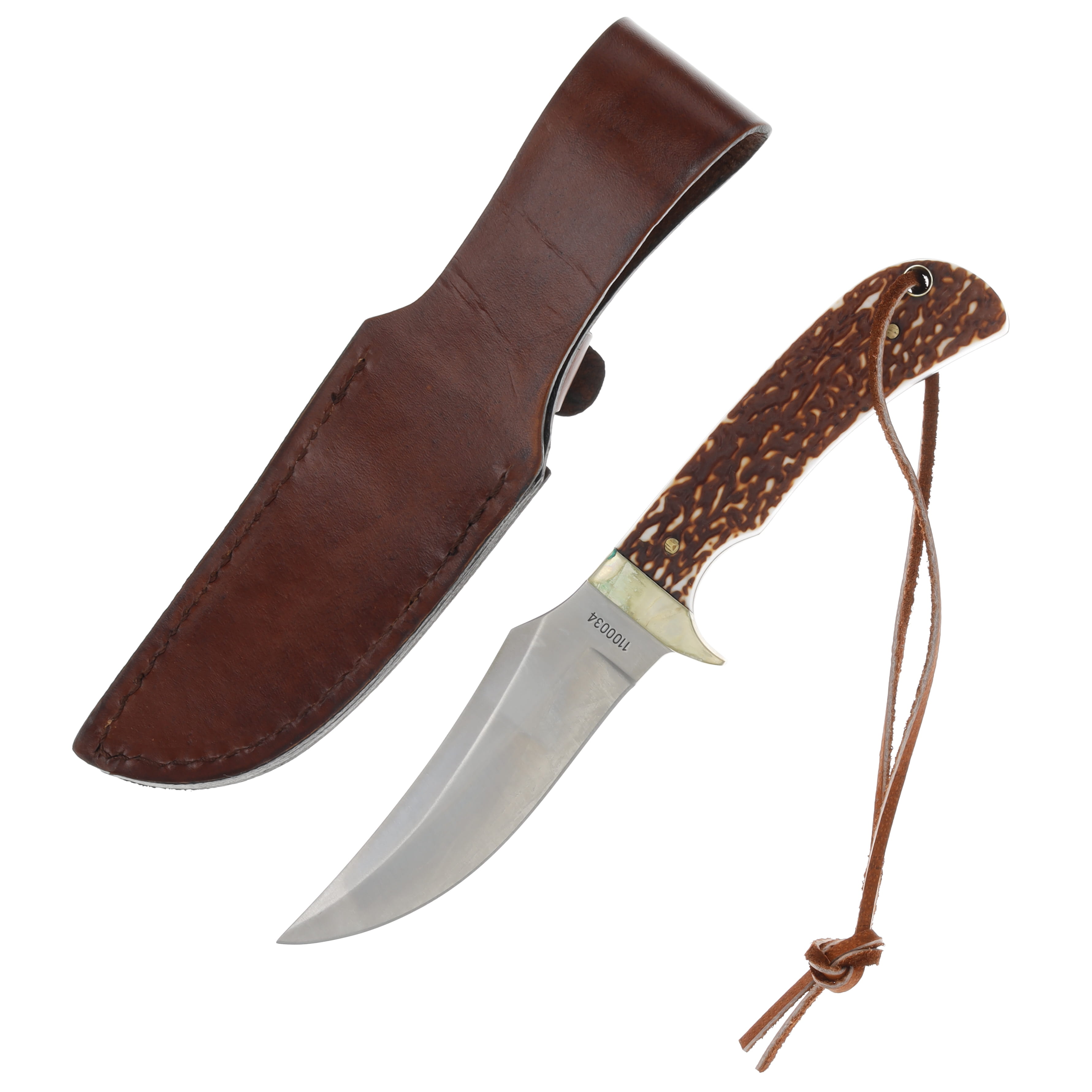 Uncle Henry Staglon 4.25in Satin Clip Point Fixed Blade Knife 1100034 View 2