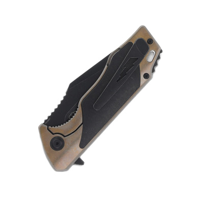 Something Obscene J Cape V4 Bronze – Black 3.5in Plain Black Drop Point View 7