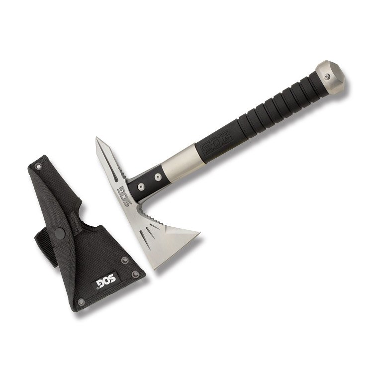 SOG Voodoo Hawk Mini Axe 2.75in Plain Satin Axe SOGF182N View 1