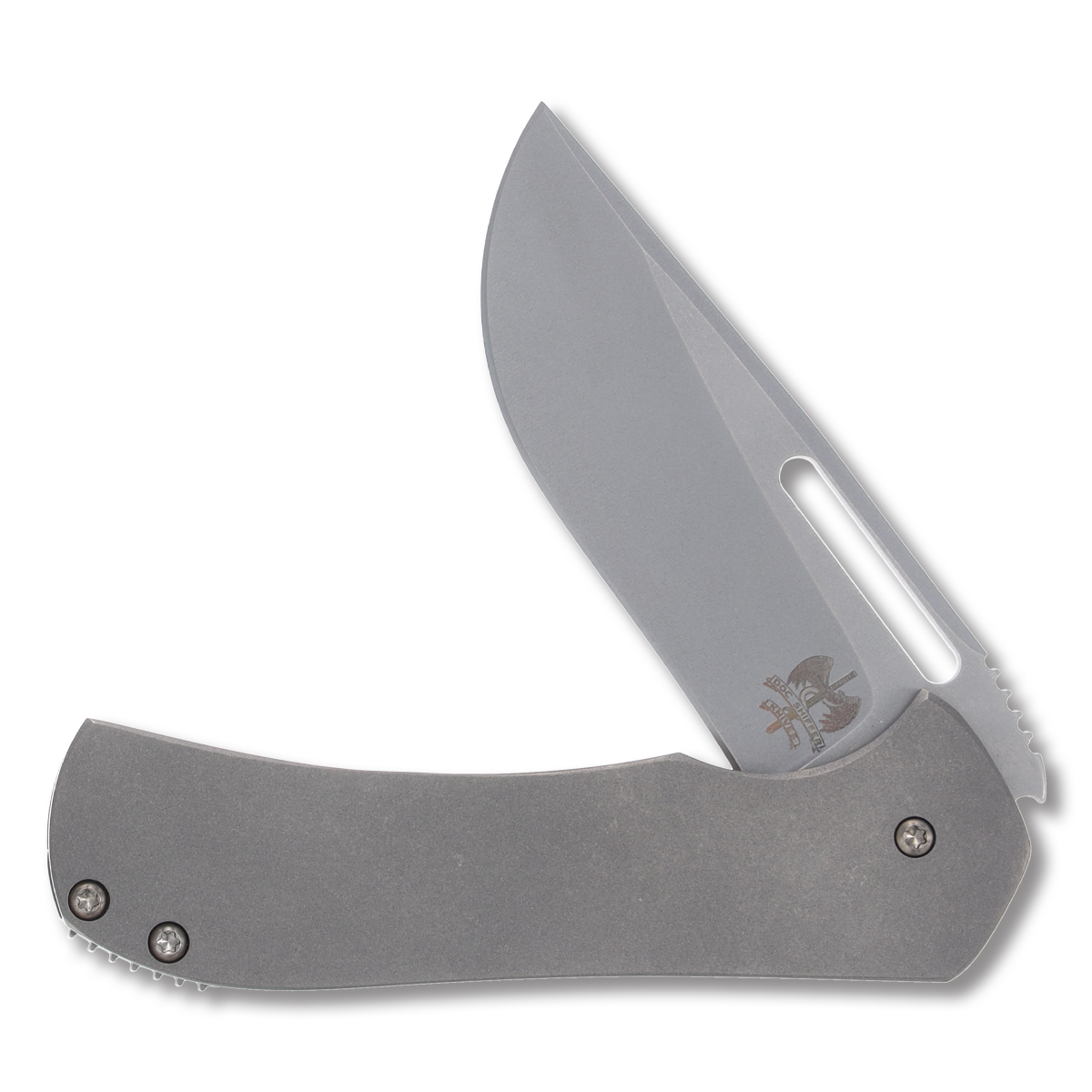 Doc Shiffer Field Grade Recon Framelock Folding Knife (Magnacut, Natural Gray Titanium) DSFGRNT View 2