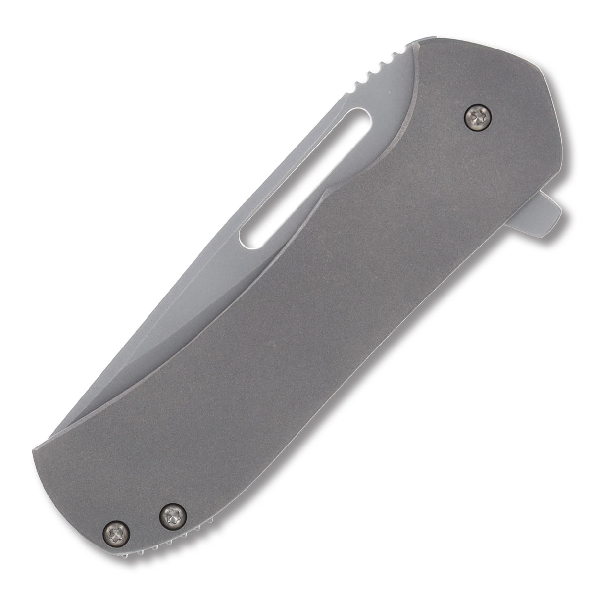 Doc Shiffer Field Grade Recon Framelock Folding Knife (Magnacut, Natural Gray Titanium) DSFGRNT View 3