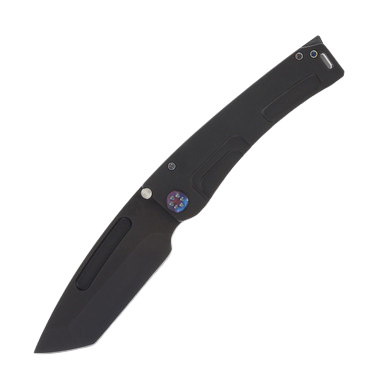 【フォロー割適用】Y2K tornado mart Dark MeltonFur Medford Marauder H Folding Knife 3.75in PVD Tanto Blade Flamed