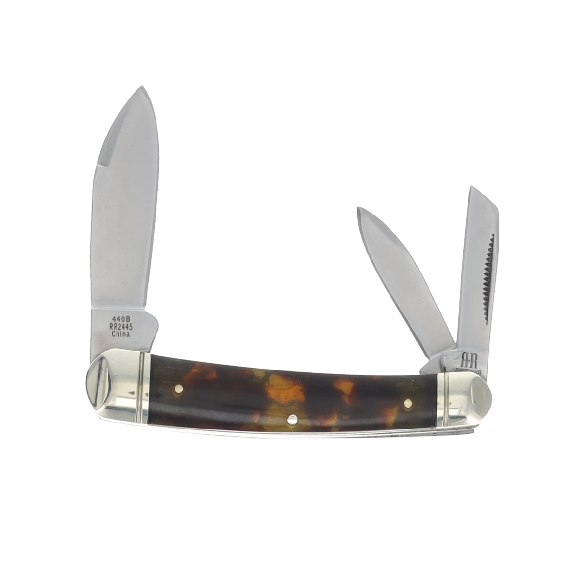 Rough Ryder Tortoise Shell Sleeveboard Whittler Folding Knife RR2445 View 2