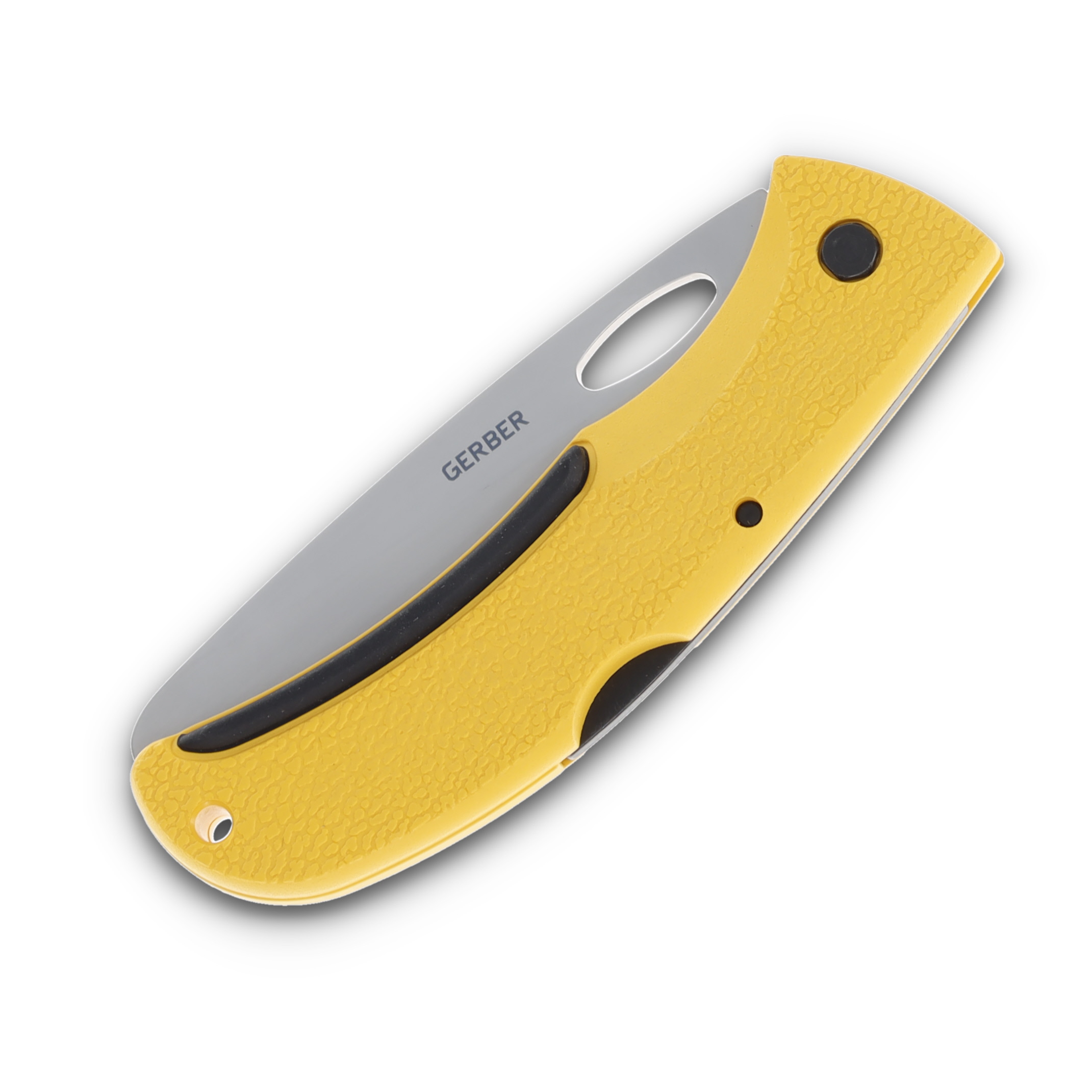 Gerber EZ Out Rescue Folding Knife 3.5in Satin Sheepsfoot Yellow G6971 View 5