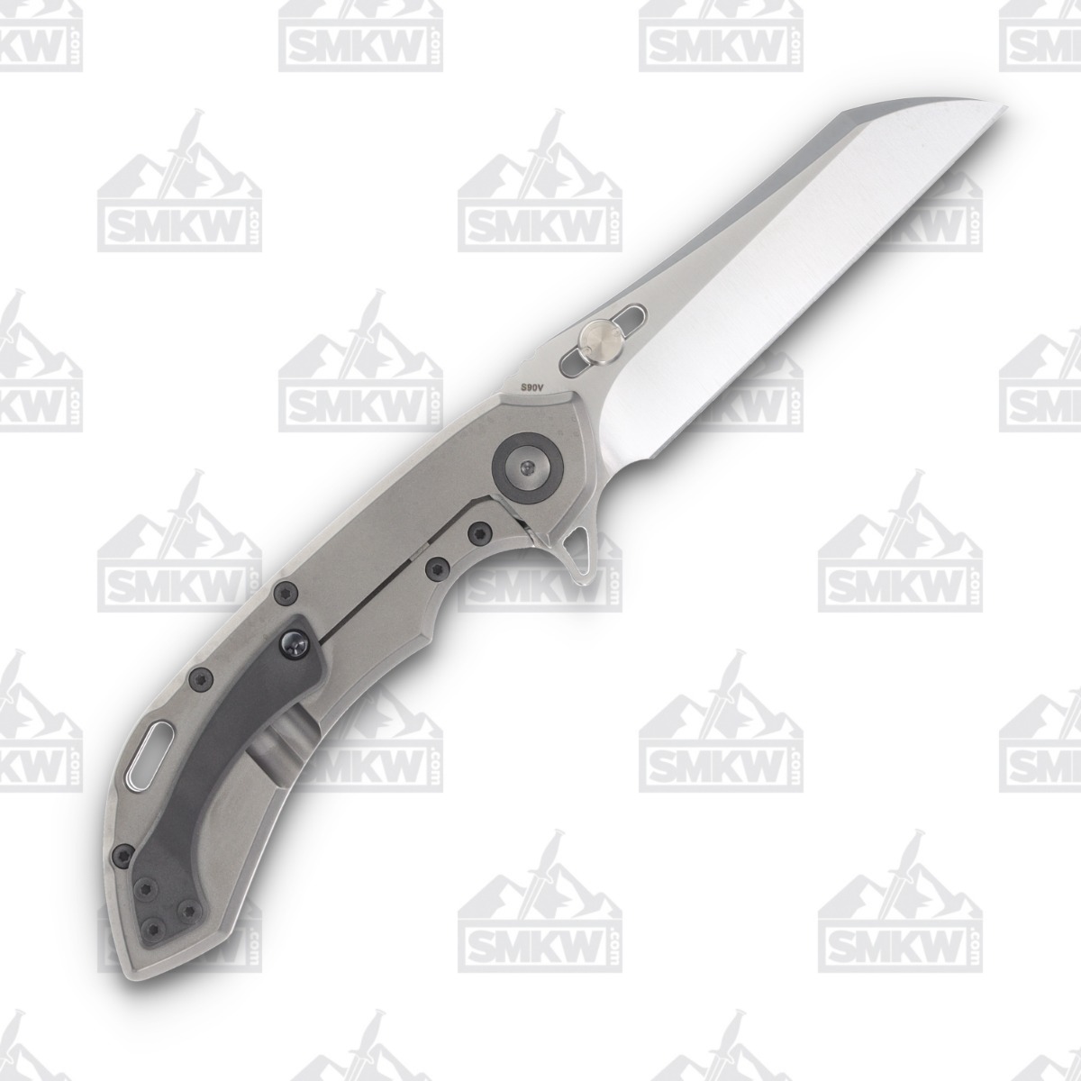Olamic Wayfarer 247 Folding Knife 102-W Wharncliffe Light Blast (Satin, Dark Blast Hardware) 102W View 2