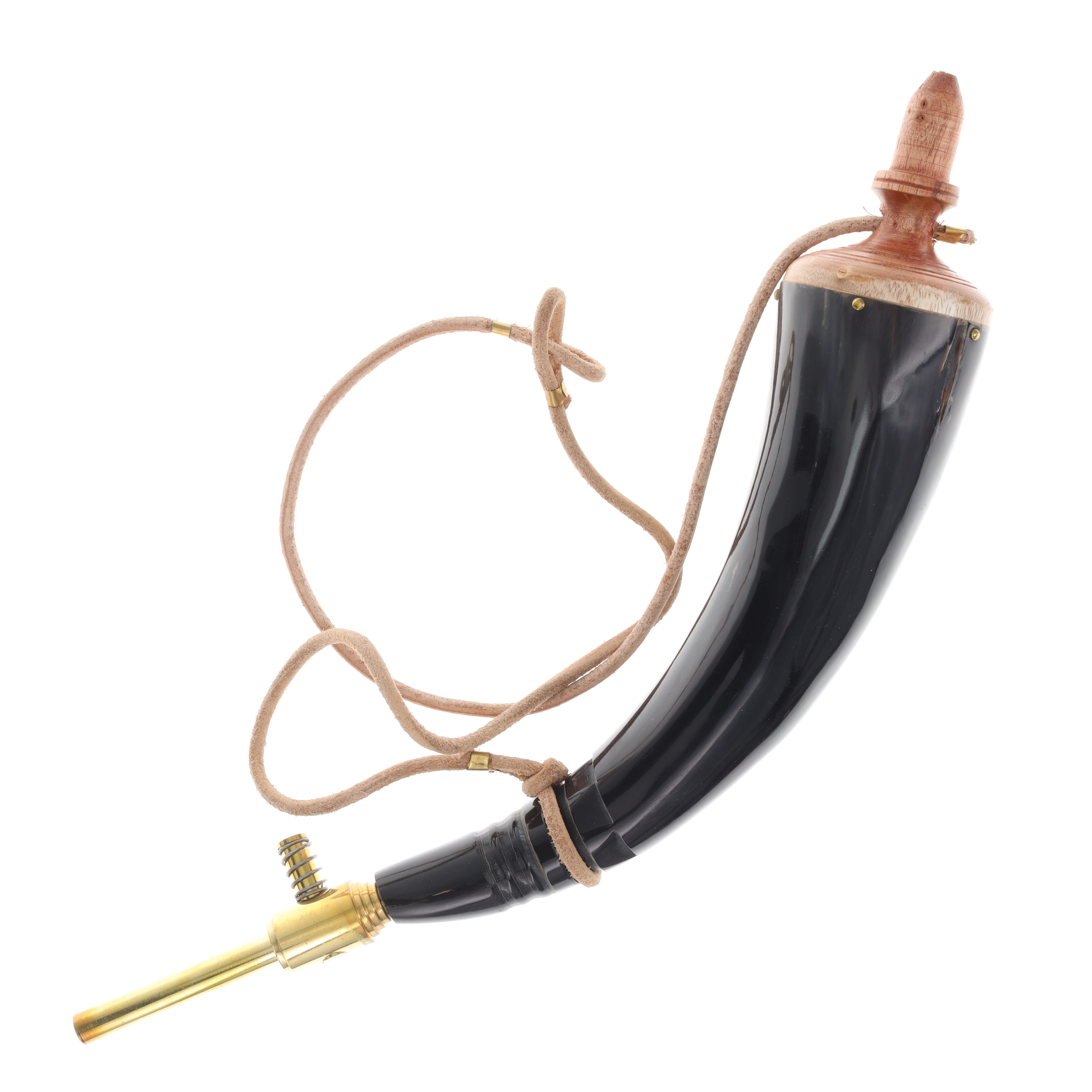 Powder Horn with Brass Dispensing Tip MIPH View 2