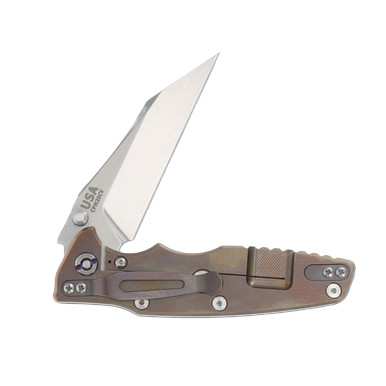 Hinderer Eklipse 3.5 Folding Knife Stonewash Wharncliffe Blue G-10/Bronze Titanium KEK35WCBRBL View 6