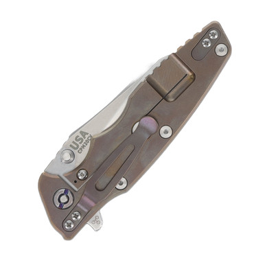 Hinderer Eklipse 3.5 Folding Knife Stonewash Wharncliffe Blue G-10/Bronze Titanium KEK35WCBRBL View 8