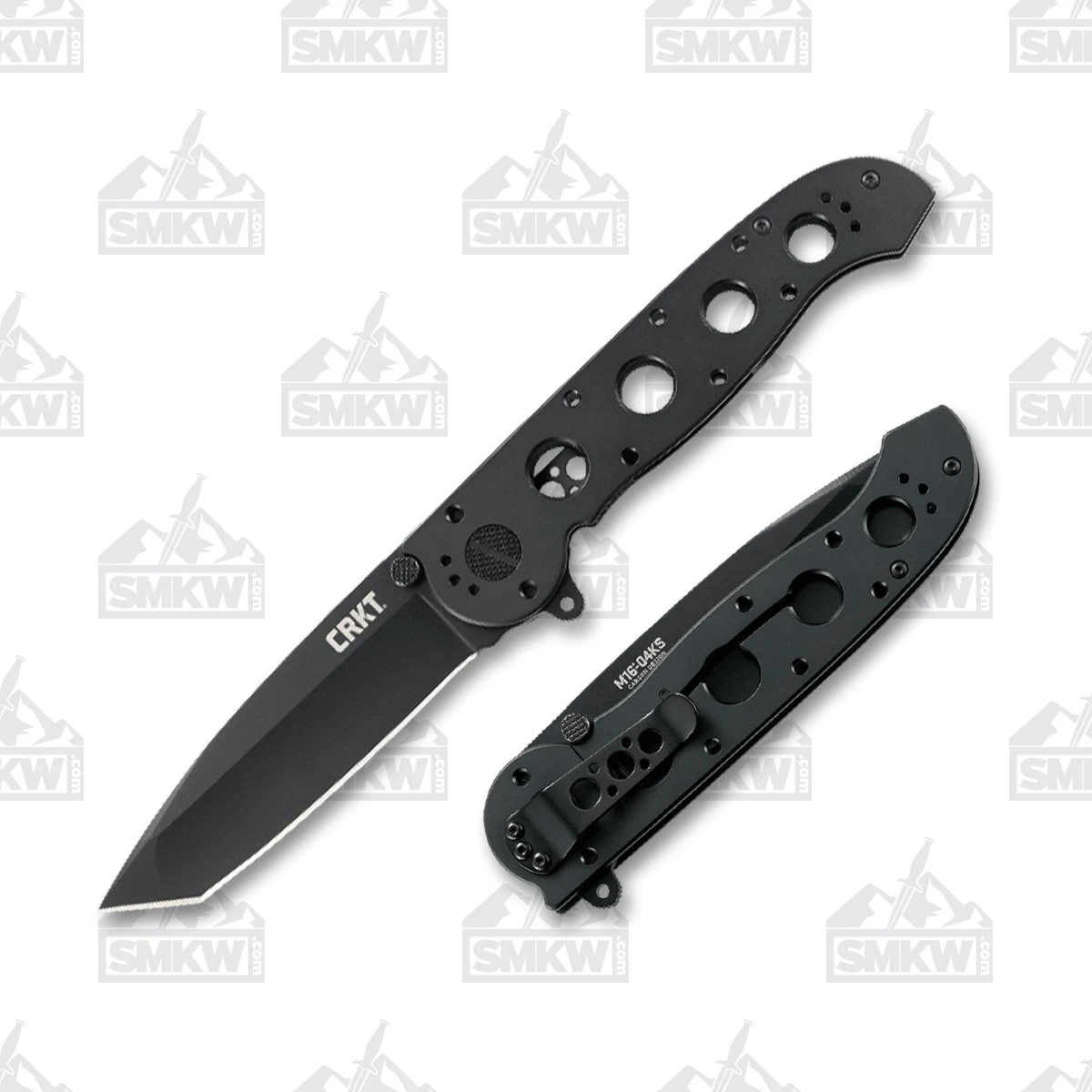 CRKT M16-04KS Folding Knife 3.87 Inch Plain Black Oxide Tanto CRM1604KS View 1