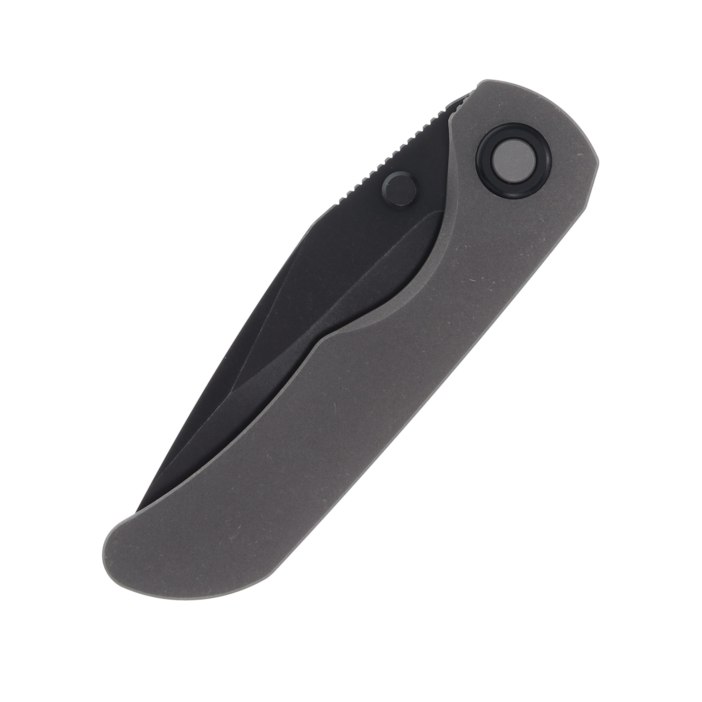 Wehr Knives Wolf-P Black Blade Gray Handle PVD Blackened Titanium Accents WKWGB WKWGB View 5