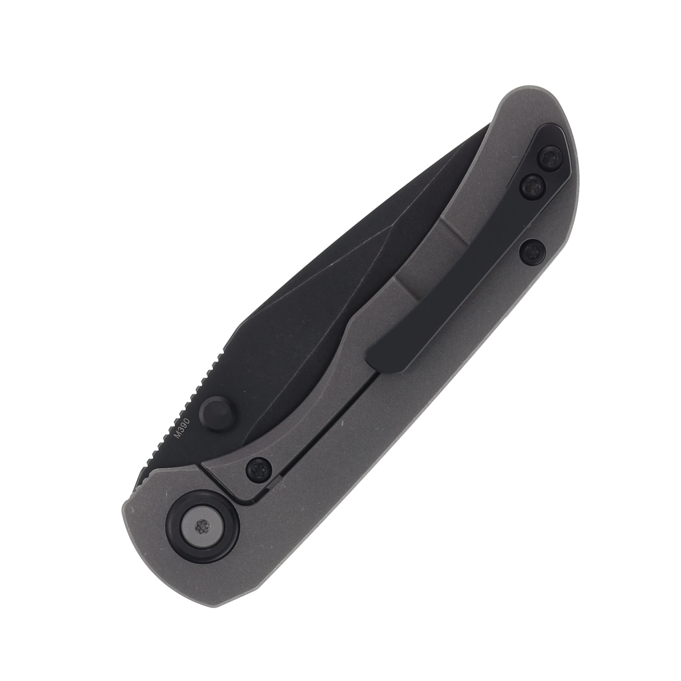 Wehr Knives Wolf-P Black Blade Gray Handle PVD Blackened Titanium Accents WKWGB WKWGB View 6