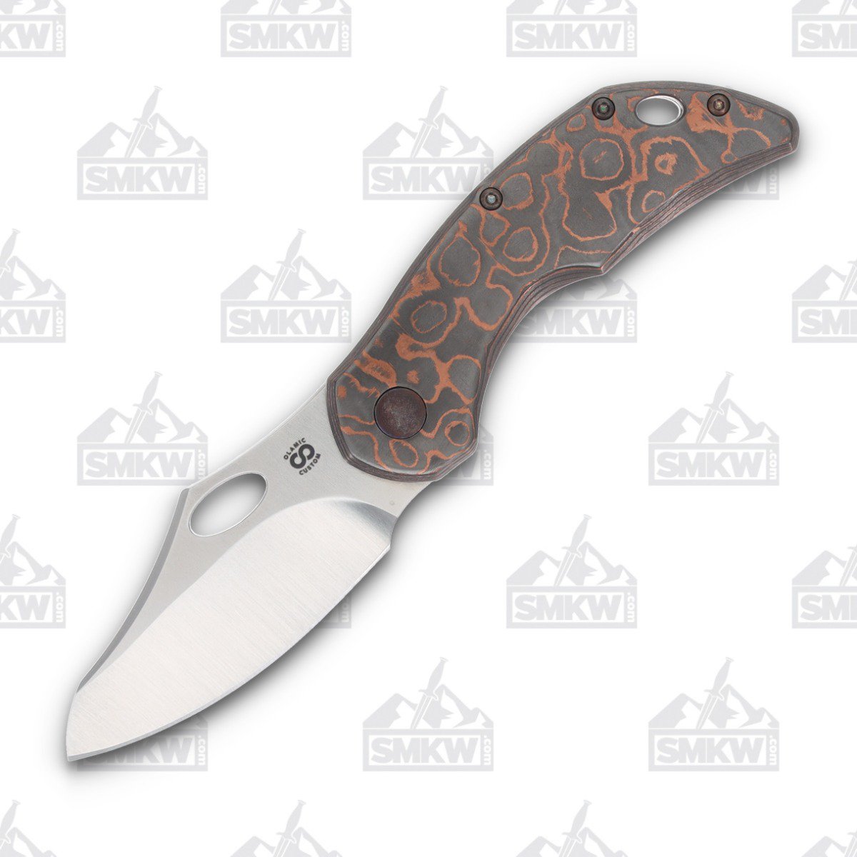 Olamic Busker Semper Folding Knife 006-S Copper CamoCarbon/Entropic BCF006S View 1