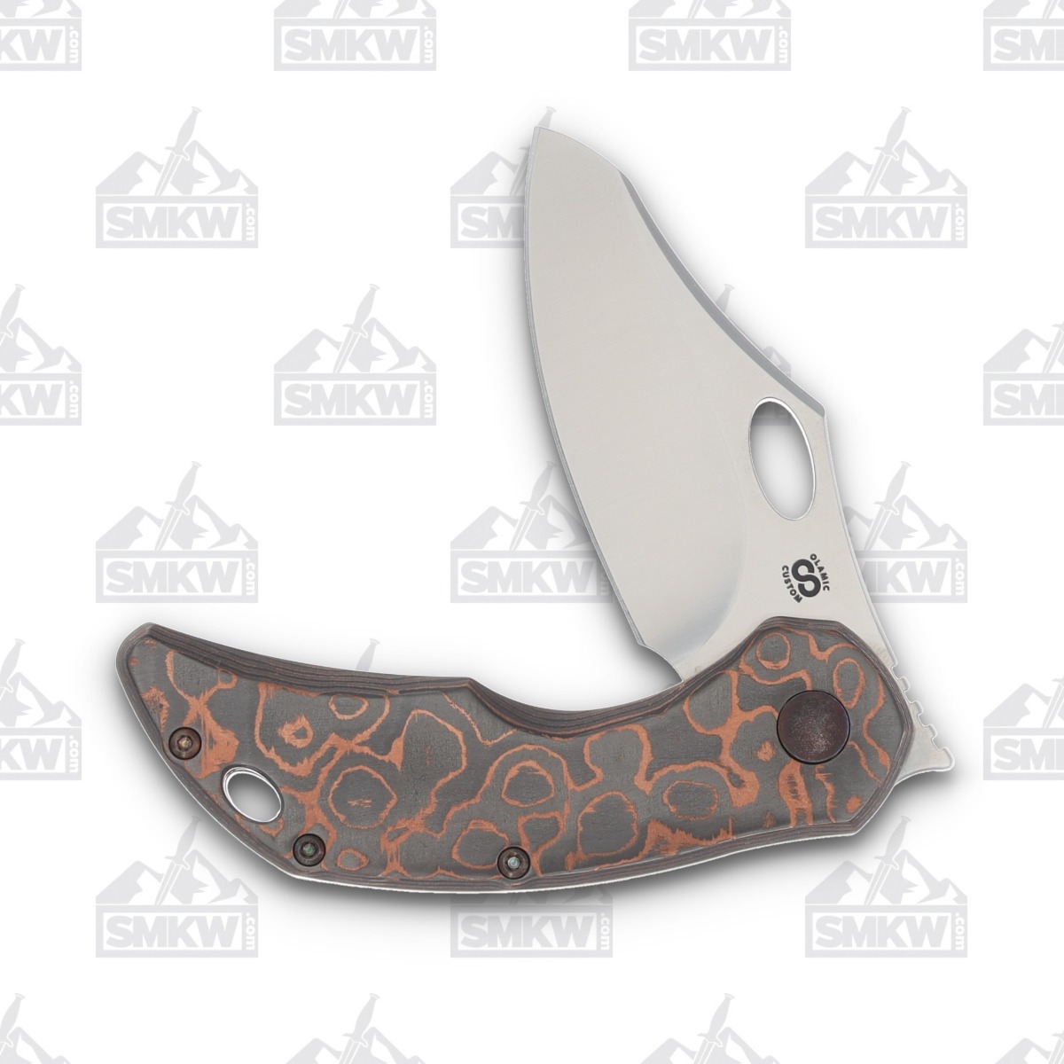 Olamic Busker Semper Folding Knife 006-S Copper CamoCarbon/Entropic BCF006S View 3