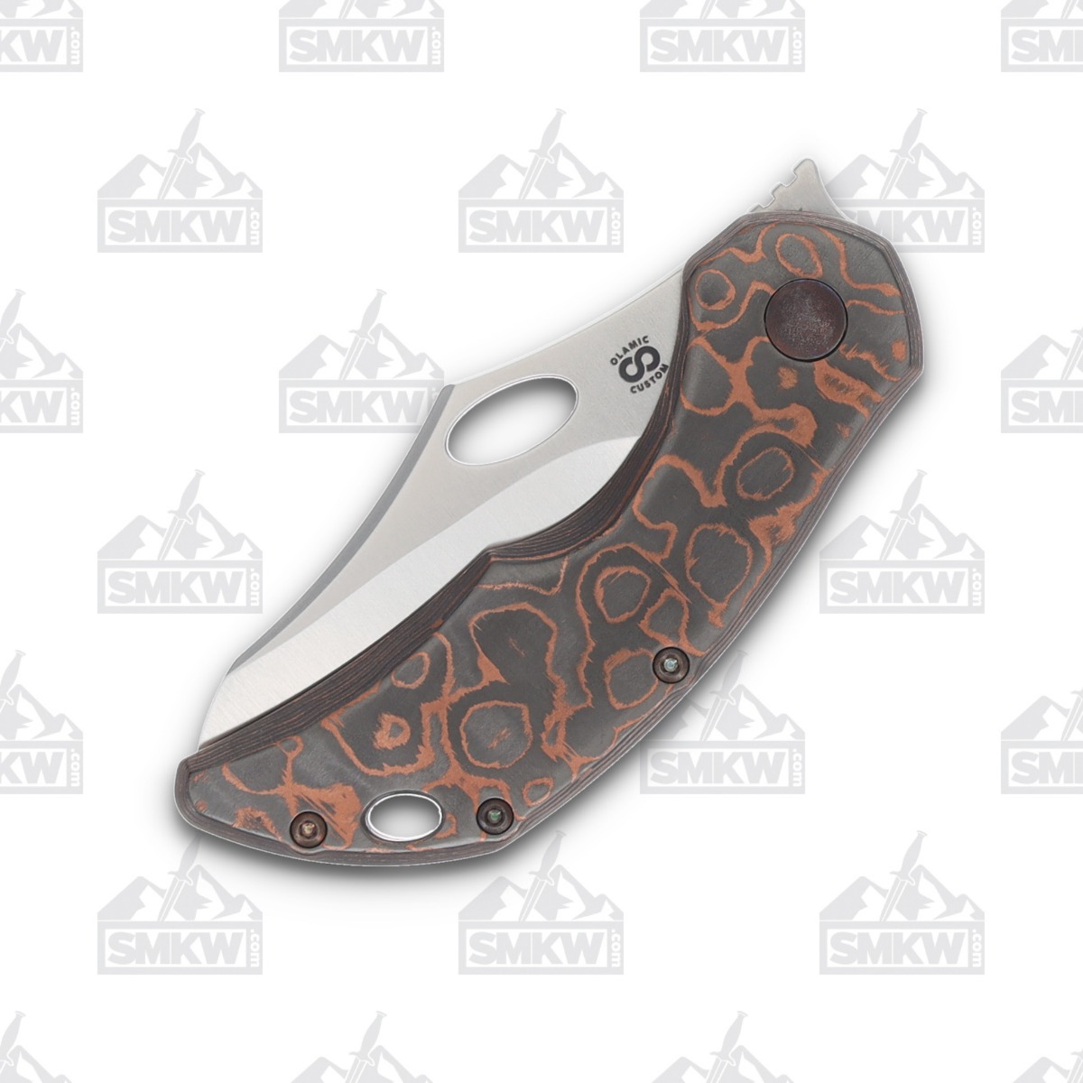 Olamic Busker Semper Folding Knife 006-S Copper CamoCarbon/Entropic BCF006S View 5
