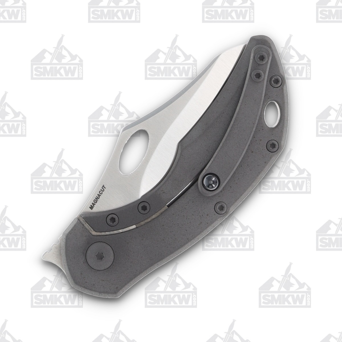 Olamic Busker Semper Framelock Folding Knife 021-S (Satin Magnacut, White Storm FatCarbon/Dark Blast) BCF021S View 6