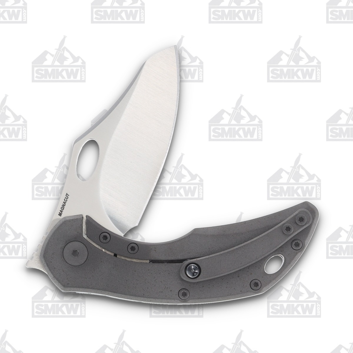 Olamic Busker Semper Framelock Folding Knife 021-S (Satin Magnacut, White Storm FatCarbon/Dark Blast) BCF021S View 4