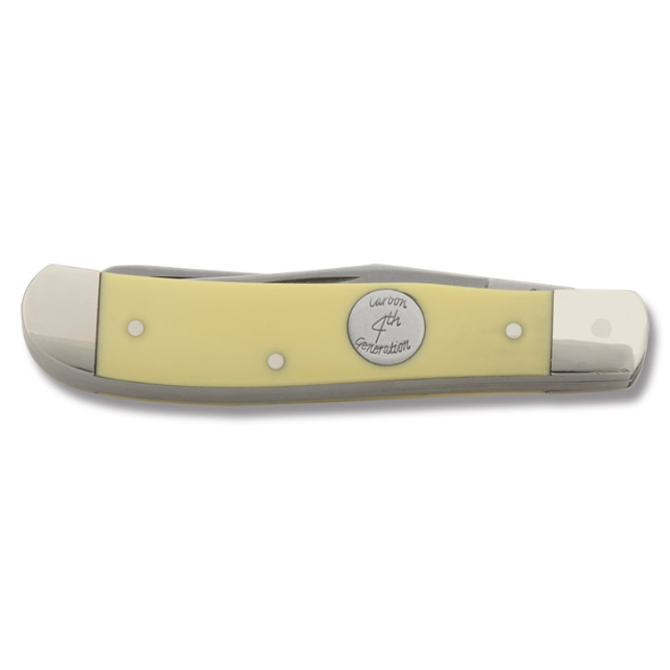 Bear & Son Yellow Delrin Mini Trapper Folding Knife BRC307 View 2